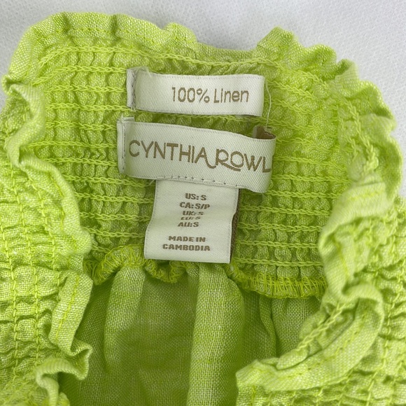 Cynthia Rowley Lime Green Linen Skirt - Picture 5 of 5